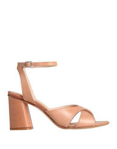 Fru. it Woman Sandals Pastel pink Leather Cover