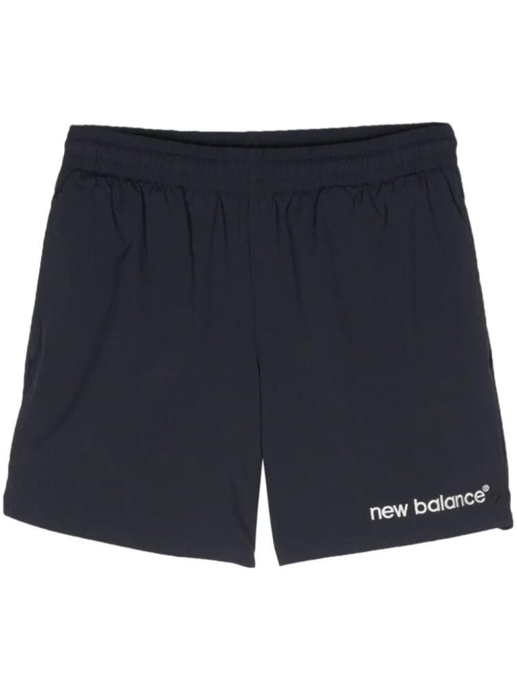 New Balance logo-embroidered track shorts - Blue Cover