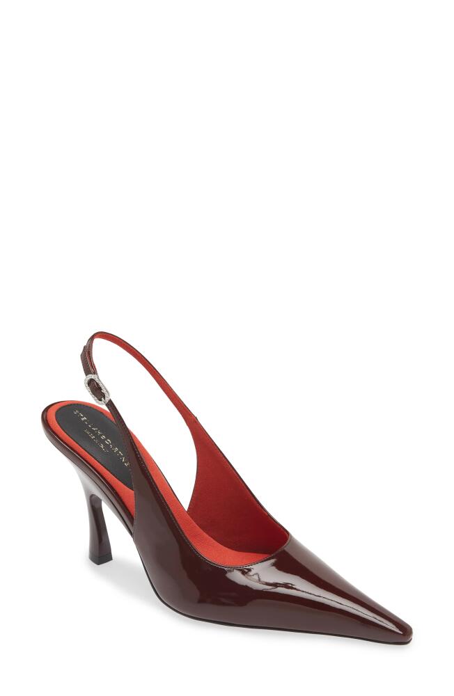 Stella McCartney Elsa Pointed Toe Slingback Pump in Bordeaux Cover