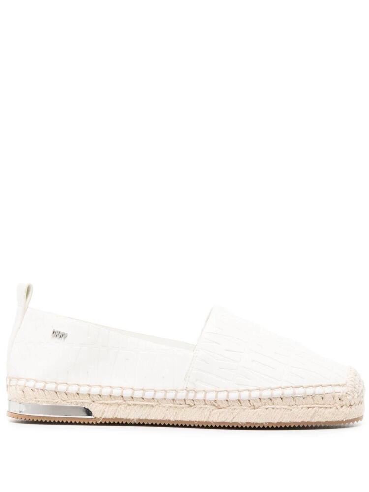 DKNY logo-plaque slip-on espadrilles - White Cover