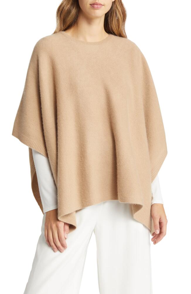 Vince Boiled Cashmere Knit Poncho in Camel Cover