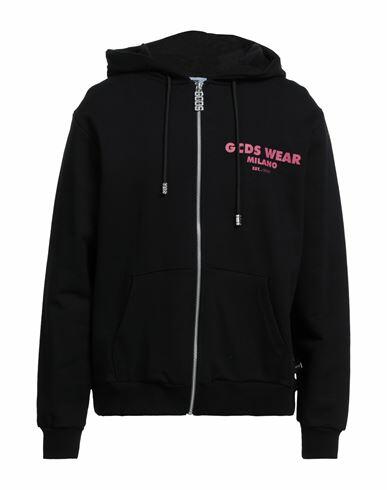 Gcds Man Sweatshirt Black Cotton Cover