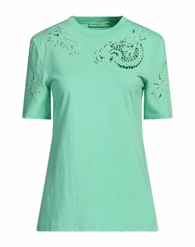 Ermanno Scervino Woman T-shirt Green Cotton, Polyester Cover