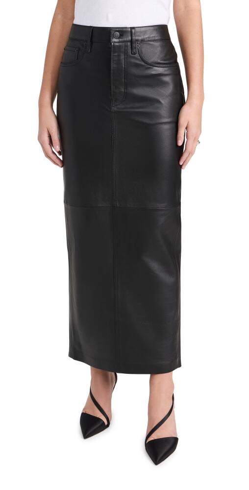 WARDROBE. NYC Leather Column Skirt Black Cover