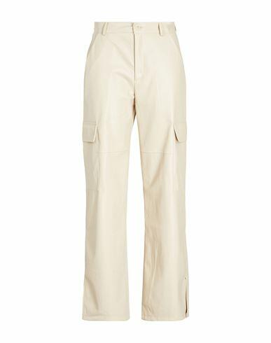 8 By Yoox Cargo Pants Woman Pants Ivory Polyester, Polyurethane Cover