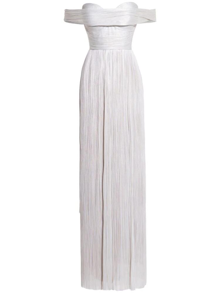 Maria Lucia Hohan Theia pleated gown - White Cover