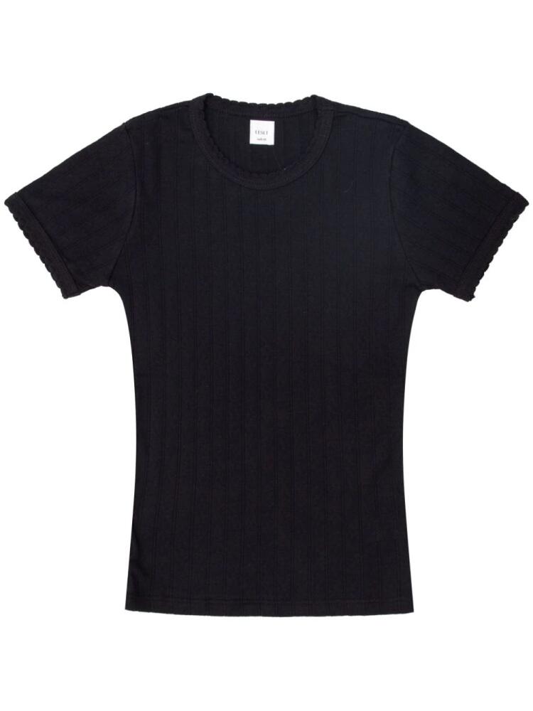 LESET Pointelle T-shirt - Black Cover