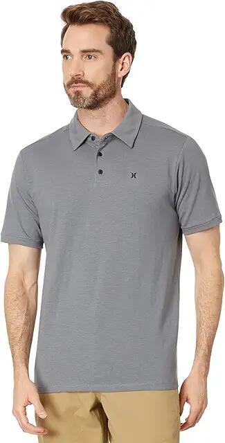 Hurley H2O Dri Ace Slub Short Sleeve Polo (Stone Grey) Men's Clothing Cover