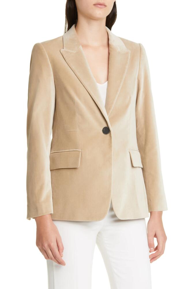 KOBI HALPERIN Adele Velvet Jacket in Plaster Cover