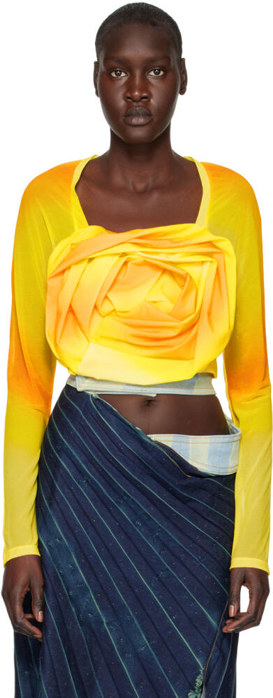 Masha Popova Yellow & Orange Rose Blouse Cover