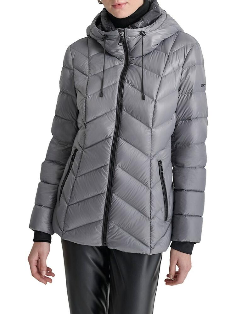 DKNY Women's Down Puffer Jacket - Graphite Cover