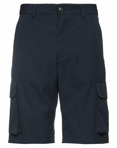 Grifoni Man Shorts & Bermuda Shorts Midnight blue Polyester, Cotton Cover