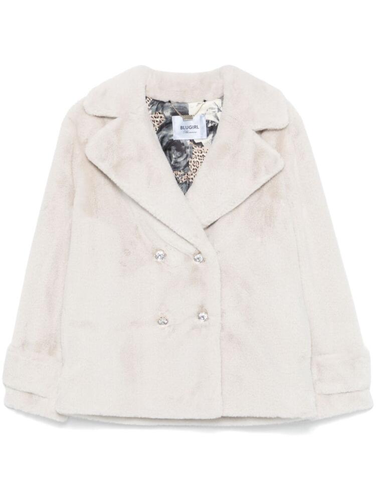 Blugirl faux-fur jacket - Neutrals Cover