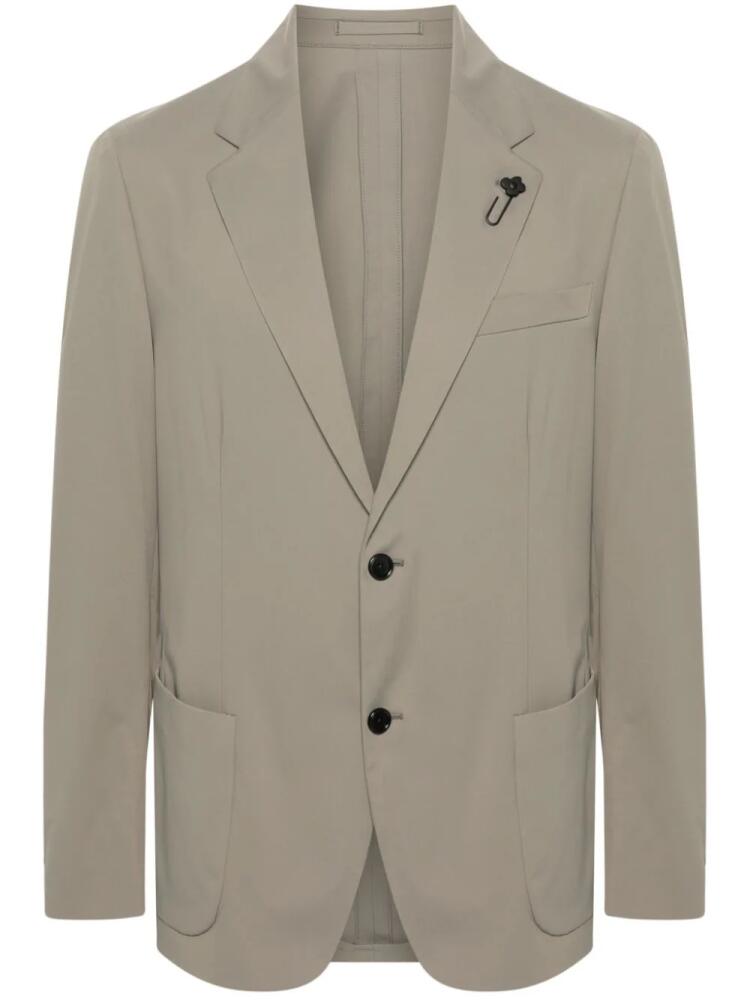 Lardini taffeta single-breasted blazer - Grey Cover