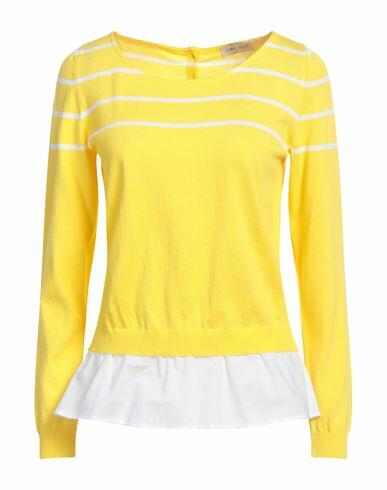 Gran Sasso Woman Sweater Yellow Cotton Cover