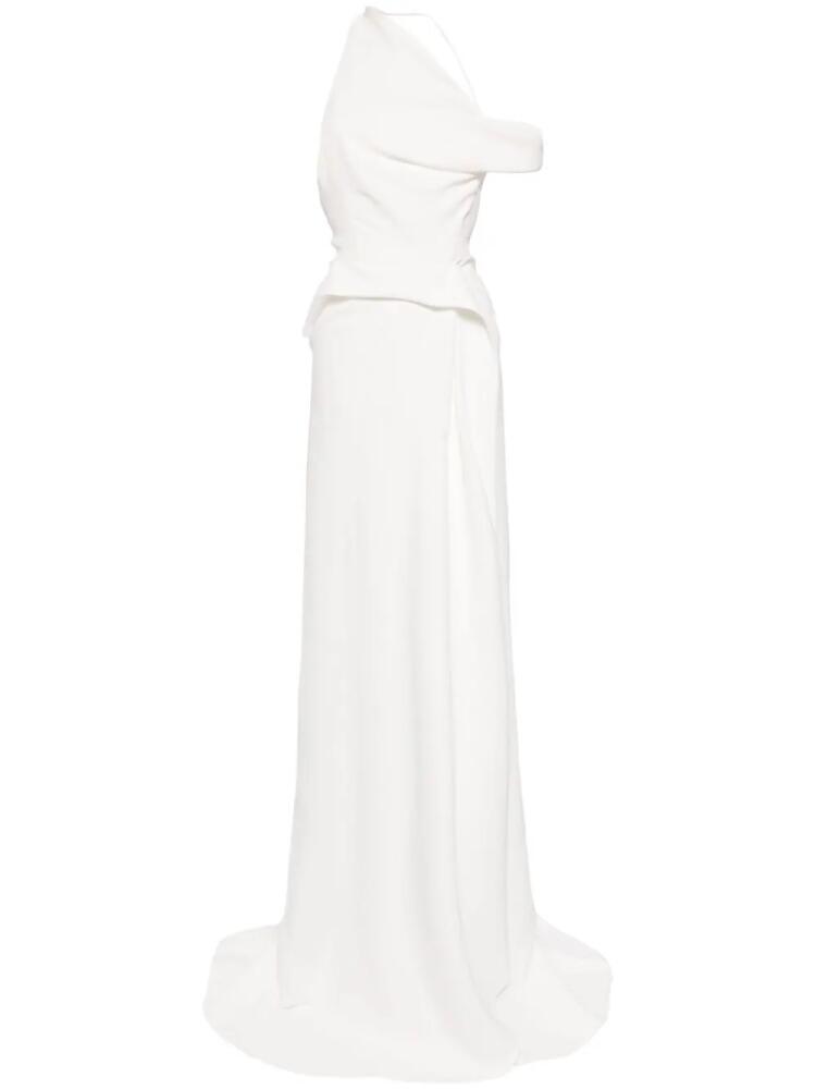 Maticevski draped one-shoulder maxi dress - White Cover