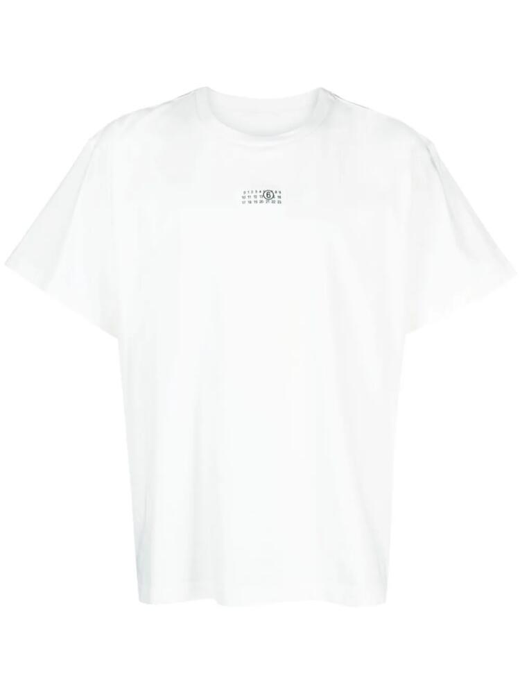 MM6 Maison Margiela logo-patch cotton T-shirt - White Cover