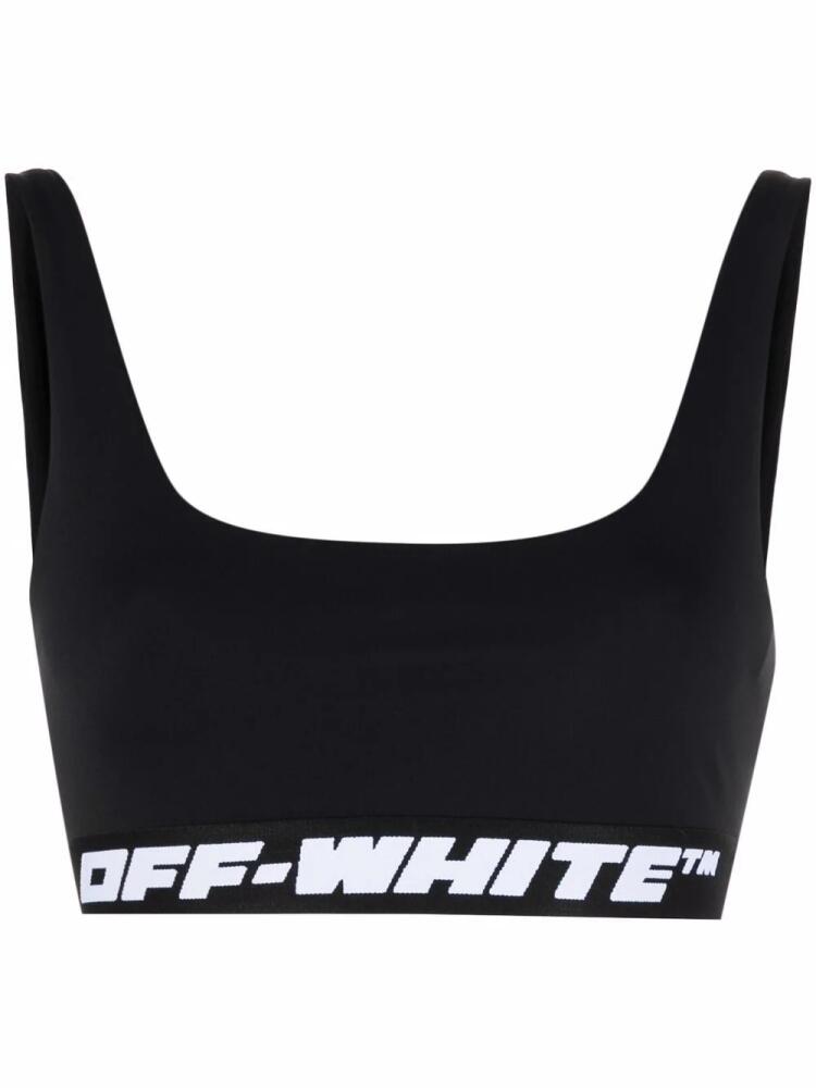 Off-White logo-tape sports bra - Black Cover