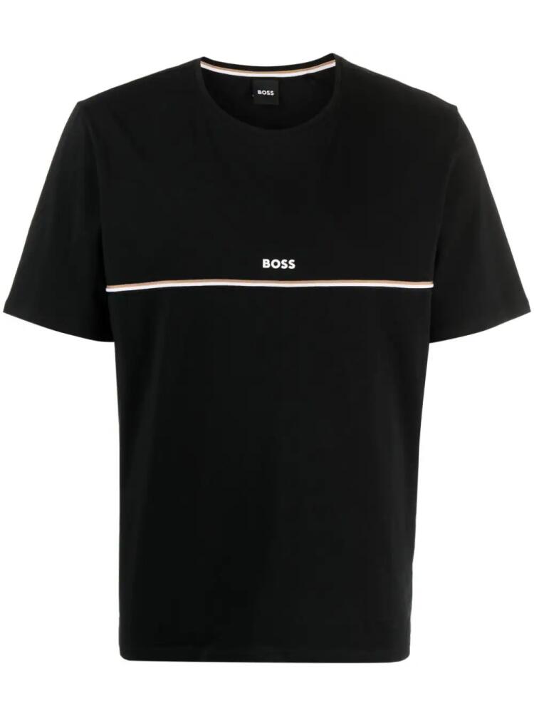 BOSS logo-print cotton T-shirt - Black Cover