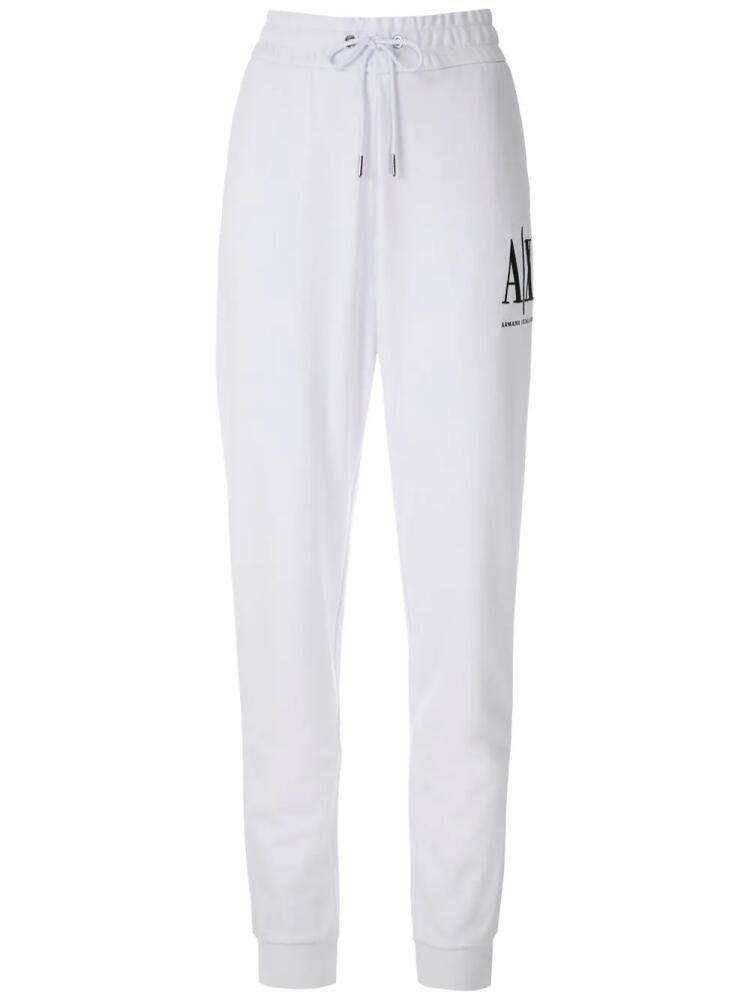 Armani Exchange logo track pants - White Cover