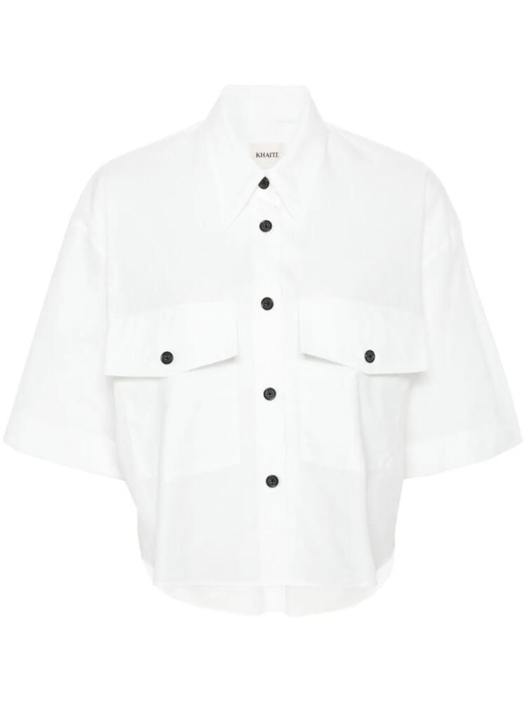 KHAITE high-low hem cotton shirt - White Cover