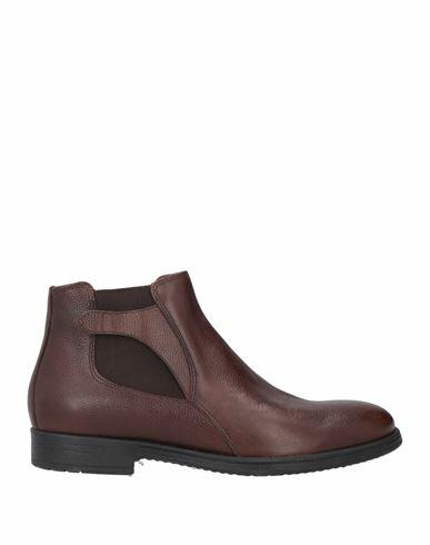 Geox Man Ankle boots Dark brown Soft Leather Cover