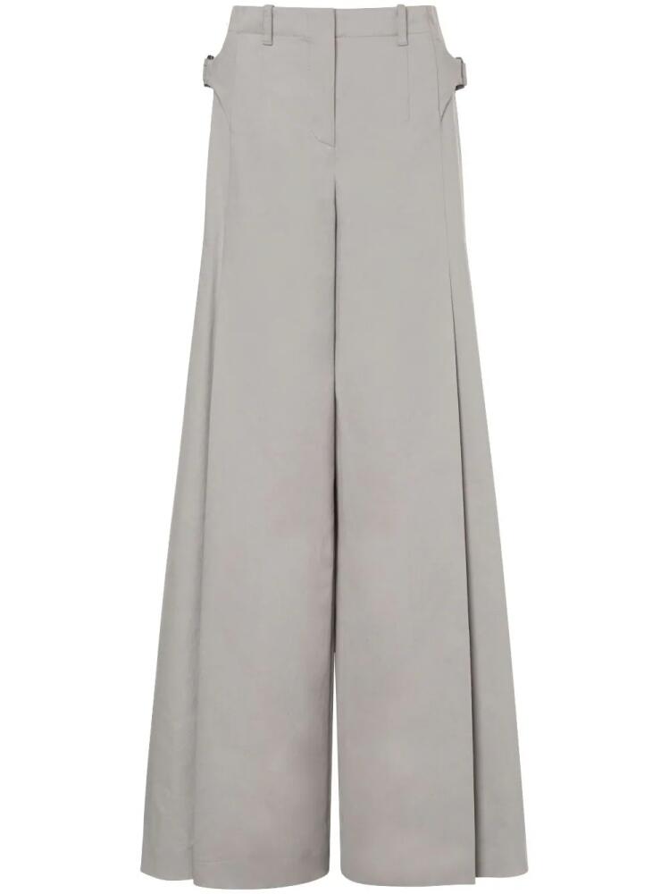 Alberta Ferretti side-buckle wide-leg trousers - Grey Cover