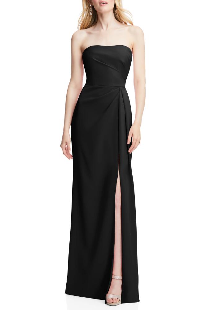 After Six Strapless Crepe Trumpet Gown in Black Cover