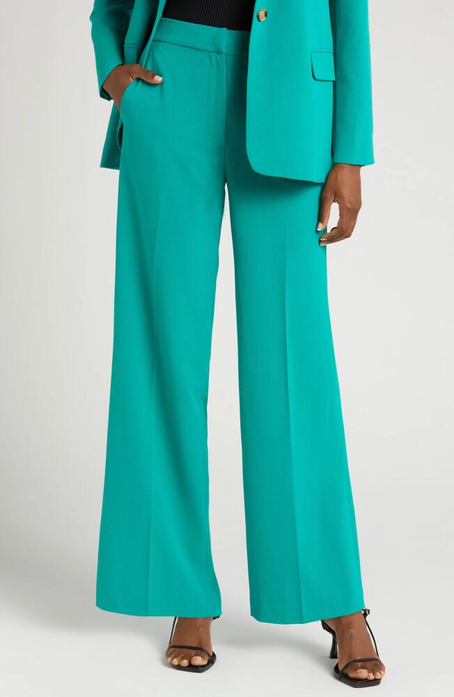 halogen(r) High Waist Wide Leg Pants in Miami Green Cover