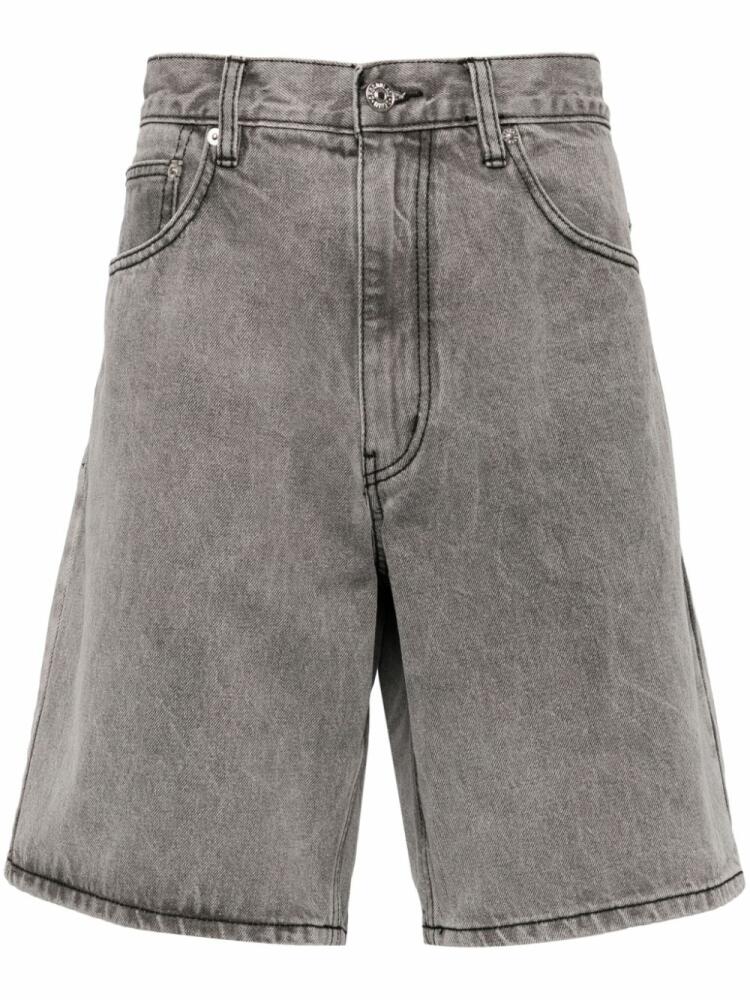 CHOCOOLATE wide-leg denim shorts - Grey Cover