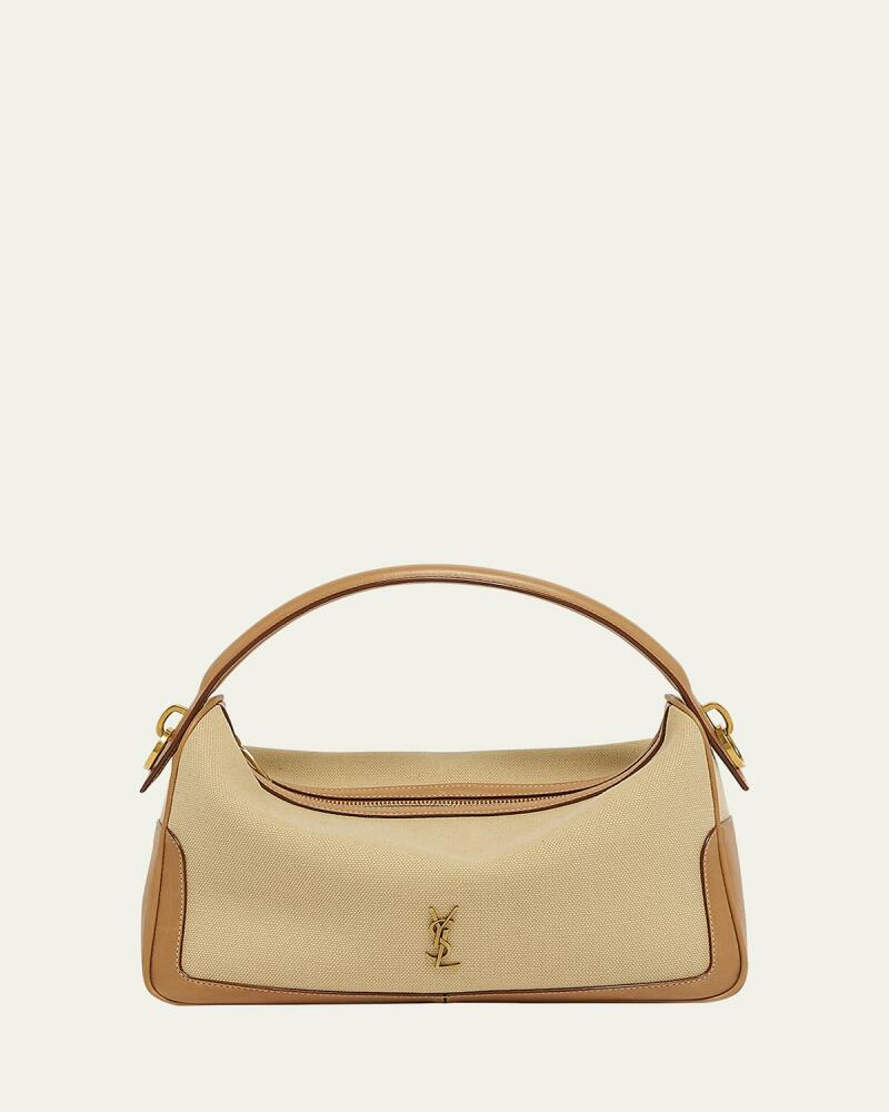 Saint Laurent YSL Camera Top-Handle Bag in Canvas and Leather Cover