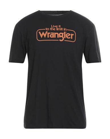 Wrangler Man T-shirt Black Cotton Cover