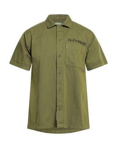 Aries Man Shirt Military green Cotton Cover