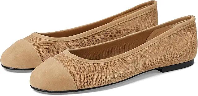 French Sole Tiffany (Beige Mamba Suede) Women's Flat Shoes Cover