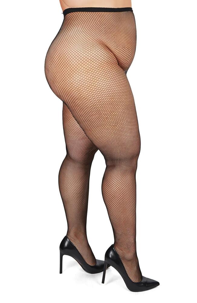 MeMoi Curvy Fishnet Tights in Black Cover