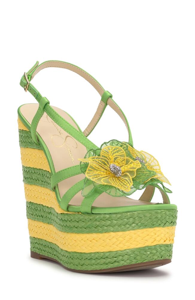 Jessica Simpson Visela Platform Wedge Sandal in Bright Green Cover