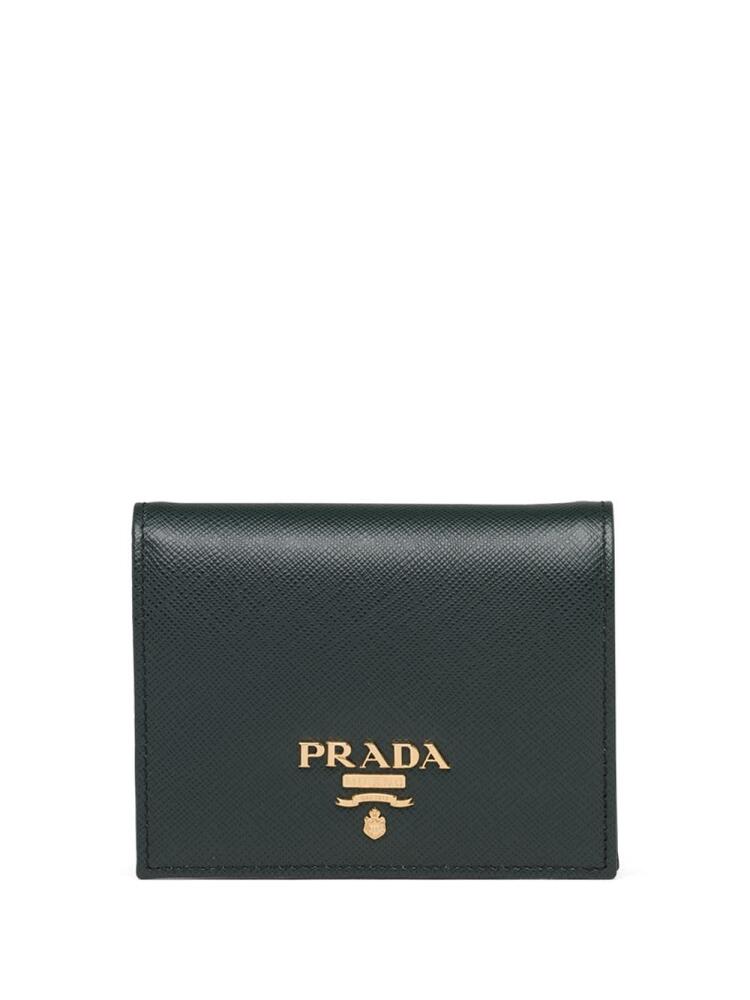 Prada lettering logo wallet - Green Cover