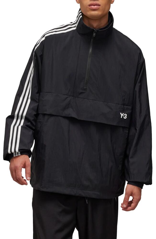 Y-3 3-Stripe Recycled Polyamide Anorak in Black Cover