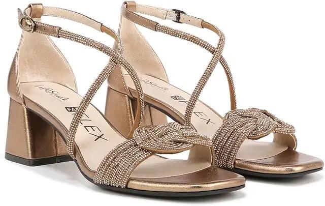 LifeStride Captivate Strappy Block Heel Dress Sandals (Bronze) Women's Sandals Cover