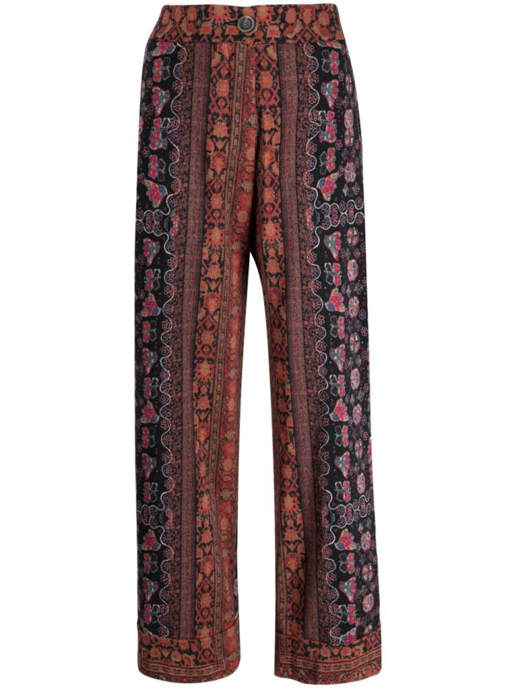 Pierre-Louis Mascia Dylan graphic-print trousers - Black Cover