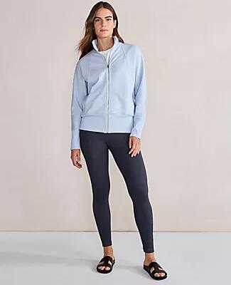 Ann Taylor Haven Well Within Organic Cotton Terry Full-Zip Jacket Cover