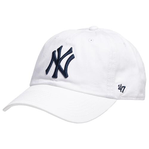 47 Brand Yankees Clean Up Cap - Mens White/Navy Cover