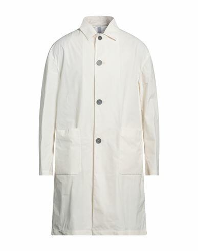 Hevò Man Overcoat & Trench Coat Cream Polyethylene, Cotton Cover