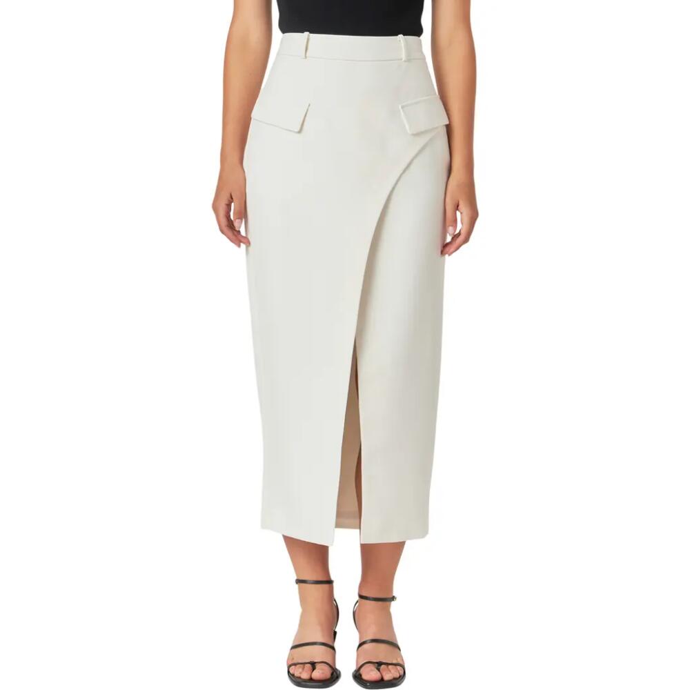 Endless Rose Faux Wrap Midi Skirt in Cream Cover