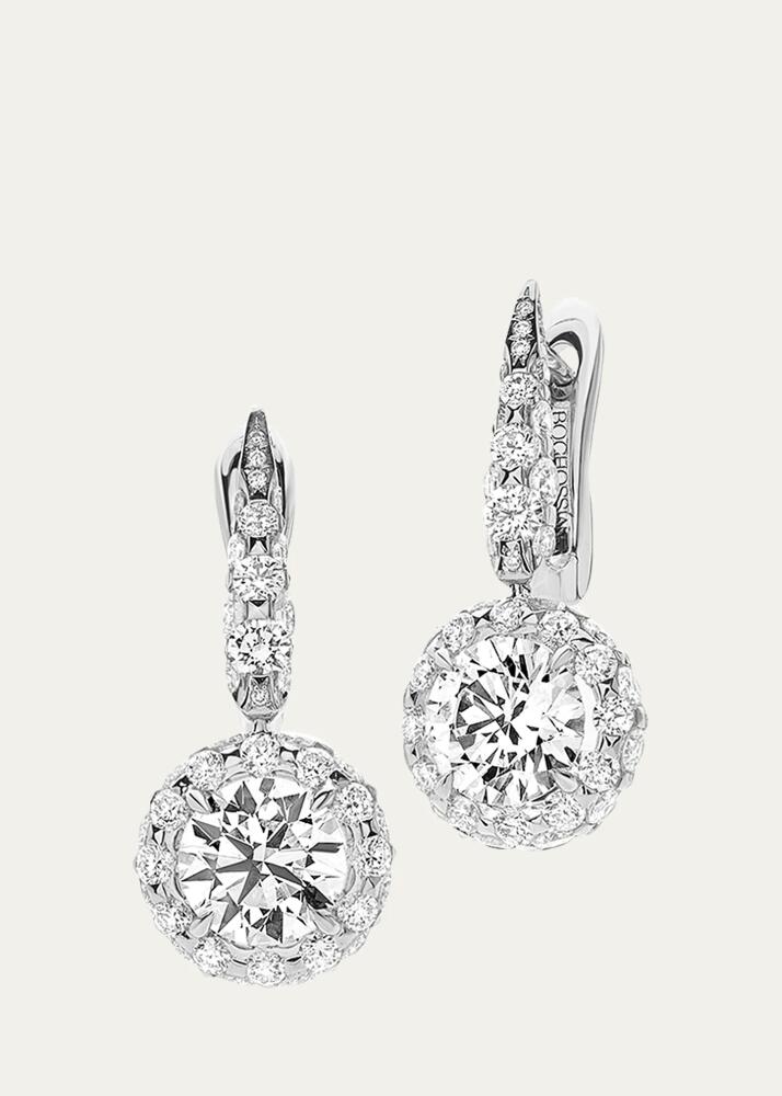 Boghossian 18k White Gold Merveilles Crown Earrings with Diamonds Cover