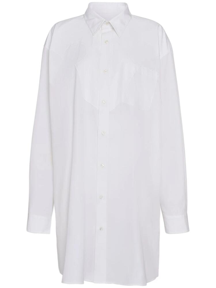 MAISON MARGIELA Oversize Cotton Poplin Long Shirt Cover