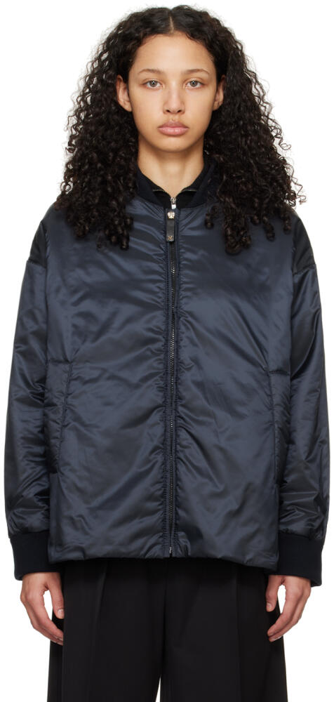 Max Mara Navy Danish Bomber Jacket Cover