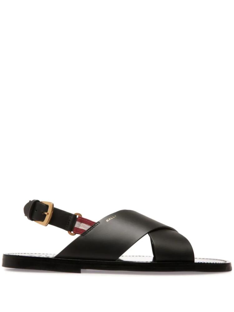 Bally Chateau crossover-strap leather sandals - Black Cover