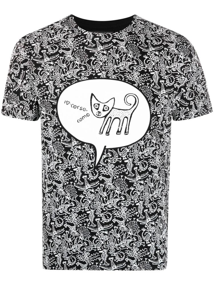 10 CORSO COMO graphic print short-sleeved T-shirt - Black Cover