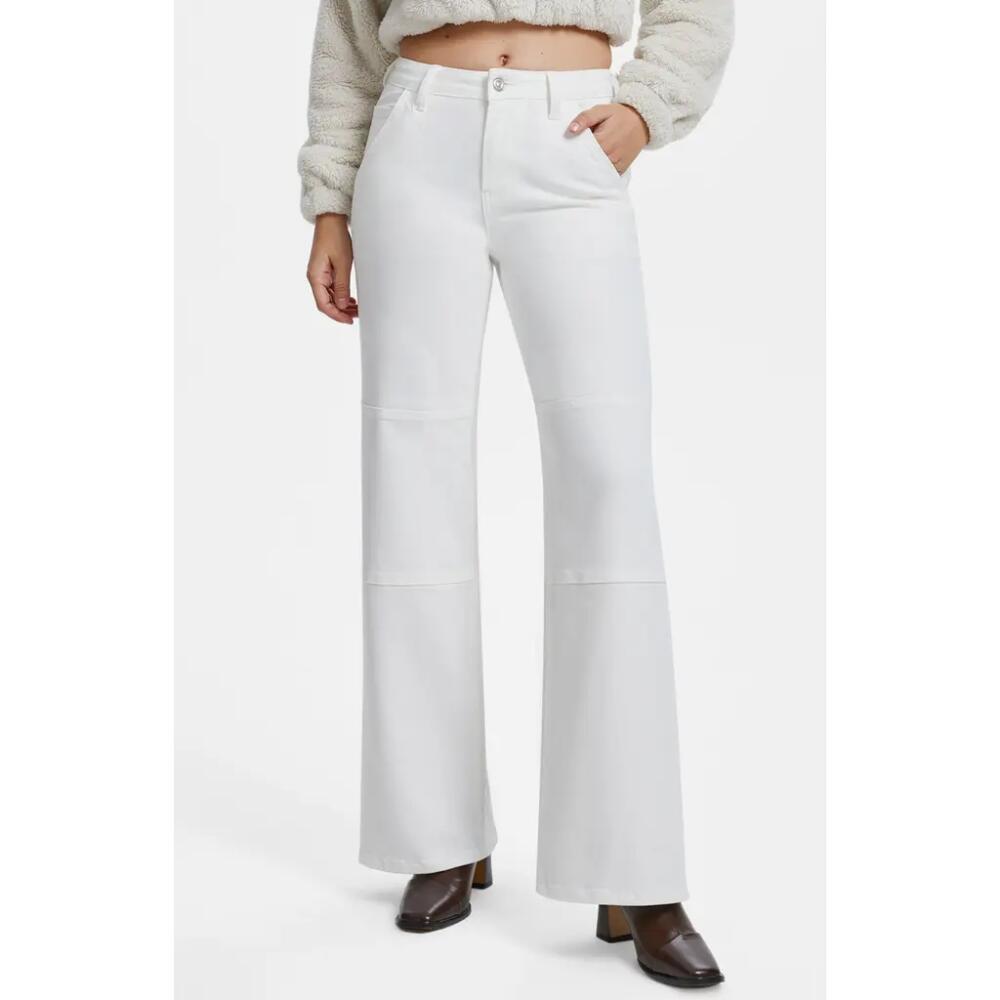 Bayeas Eva High Waist Wide Leg Jeans in White Cover